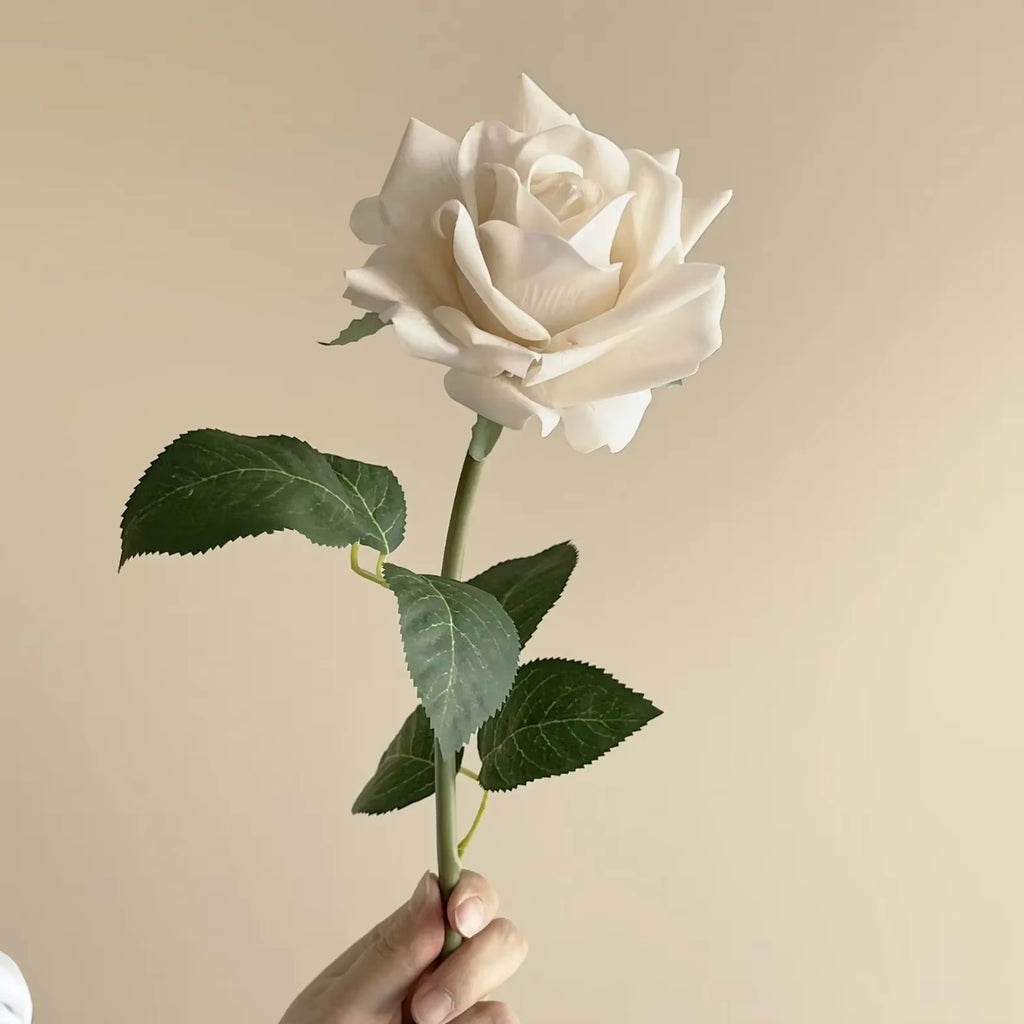 5Pc Faux Autumn Moisturizing Rose Real Touch Flowers Artificial Bridal Bouquet Wedding Decor Party Rose Flowers Home Decor Flore