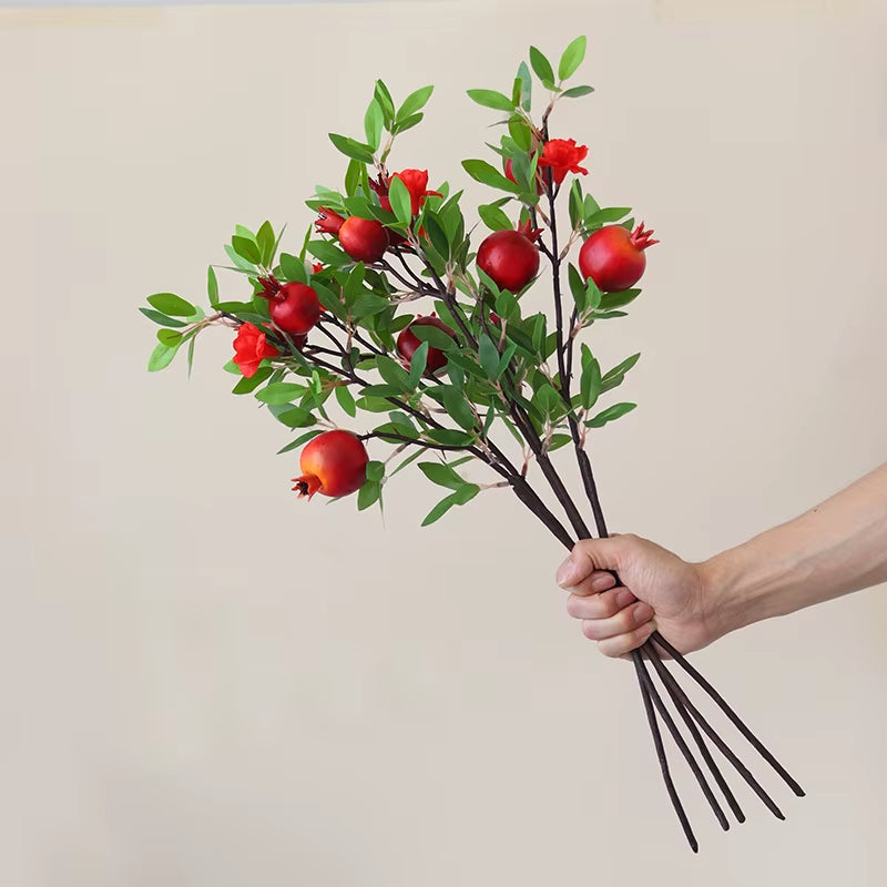 Red Berry Artificial Flower Fake Berries Christmas Flower DIY Home Christmas Decoration New Year'S Decor Artificial Berry