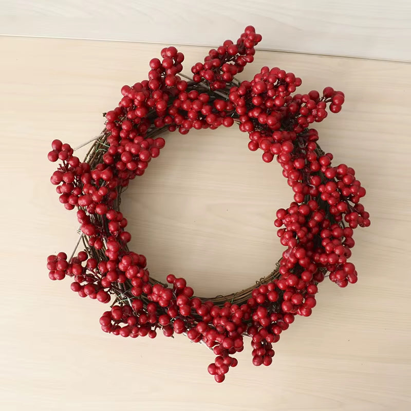 Red Berry Artificial Flower Fake Berries Christmas Flower DIY Home Christmas Decoration New Year'S Decor Artificial Berry