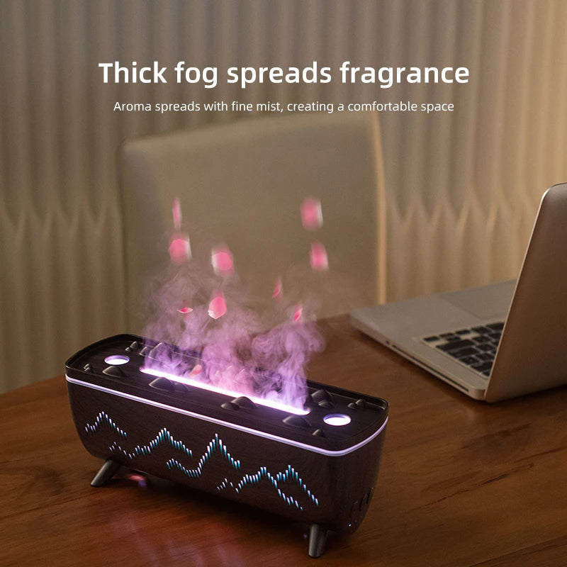 Transform Your Space with the Jellyfish Aroma Diffuser: Elegant Electric Humidifier with Flame Light and Essential Oil Aromatherapy