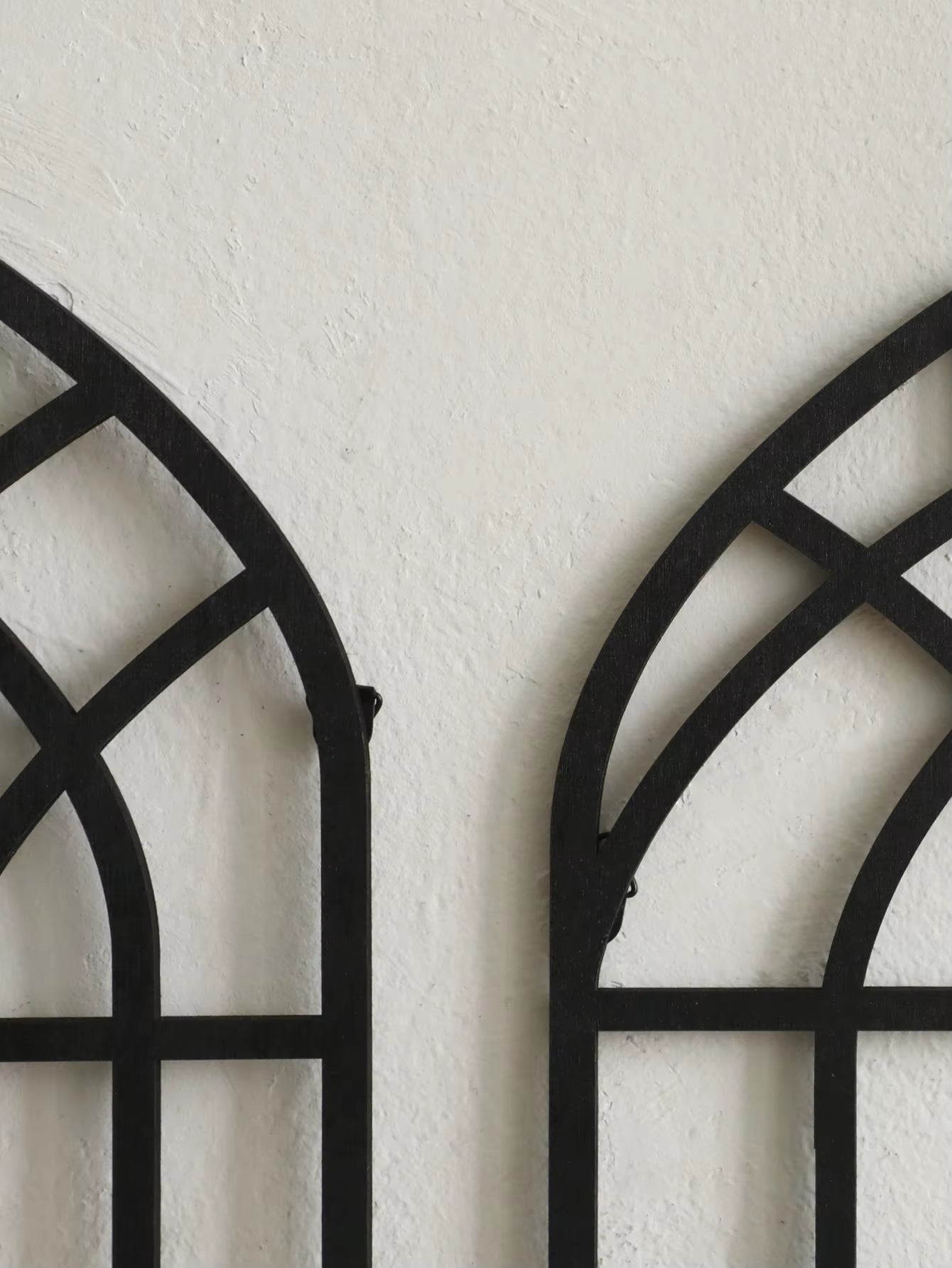 Gothic Wooden Hollow Wall Decoration Black Wall Hanging Floating Shelves Vintage Door Frame Rustic Spooky Decorative Home Decor