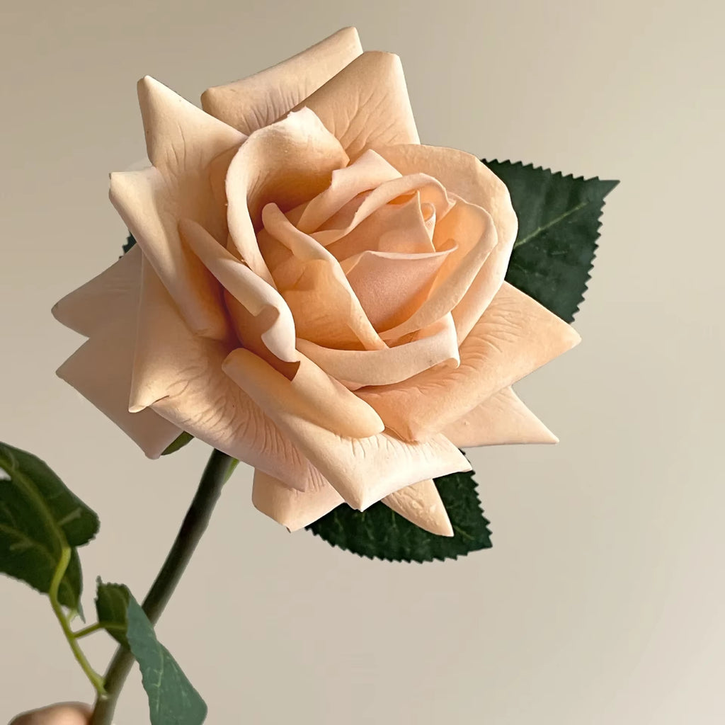 5Pc Faux Autumn Moisturizing Rose Real Touch Flowers Artificial Bridal Bouquet Wedding Decor Party Rose Flowers Home Decor Flore